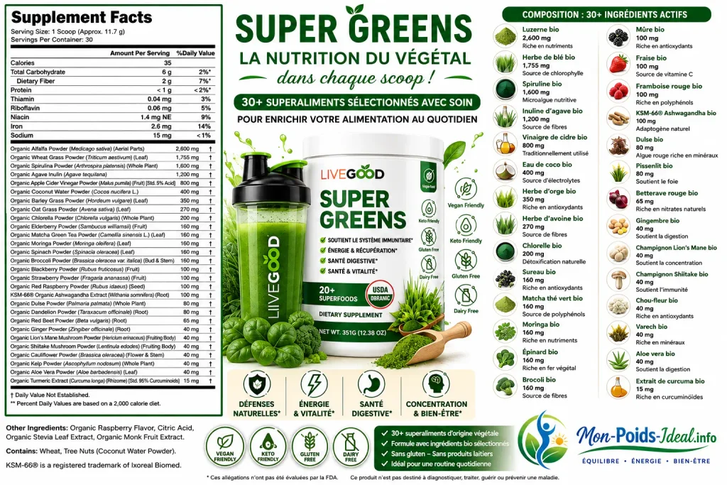 Jus santé & poids idéal super greens
