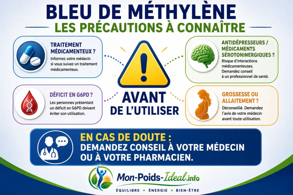 Bleu de méthylène précautions