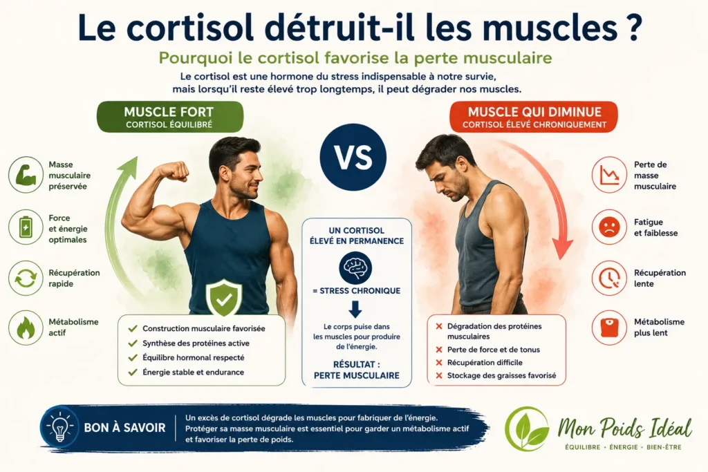Le cortisol détruit il les muscles