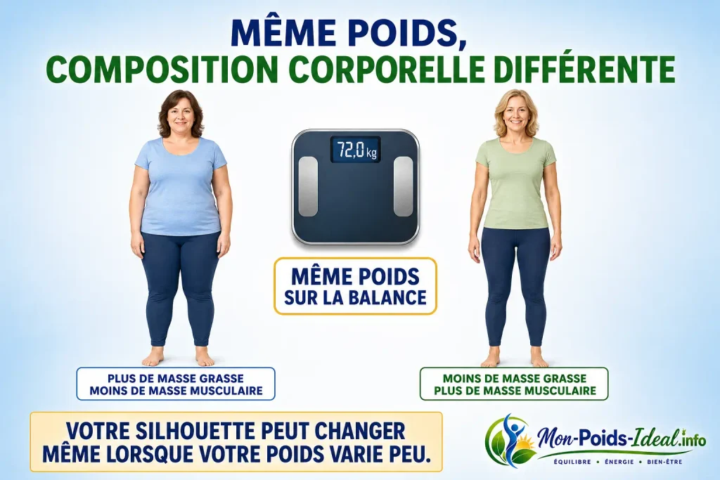 Même poids compositions différentes