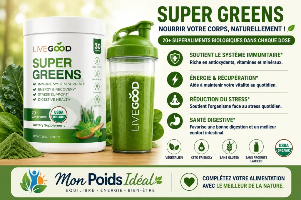 Retrouver son poids idéal shaker super greens