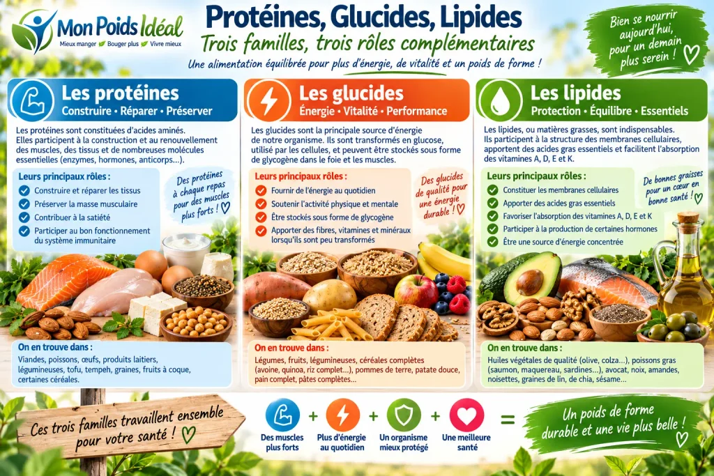 Protéines, glucides, lipides