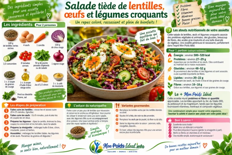 Salade tiède de lentilles